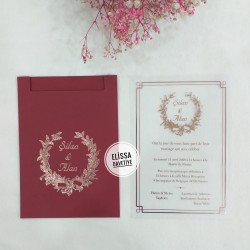 Pleksi Düğün <b class=red>Davetiyesi</b> - ELS 003