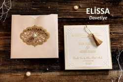 <b class=red>Elissa</b> Lüks Sade Davetiye - 9315